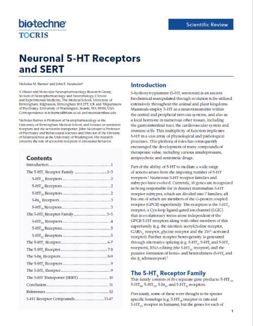 5HT Receptors GPCRs / 7TM Receptors Tocris Bioscience