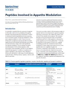 Peptides Involved in Appetite Modulation Scientific Review